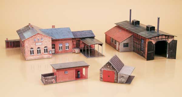 Auhagen Station Set (paper model) - EuroTrainHobby