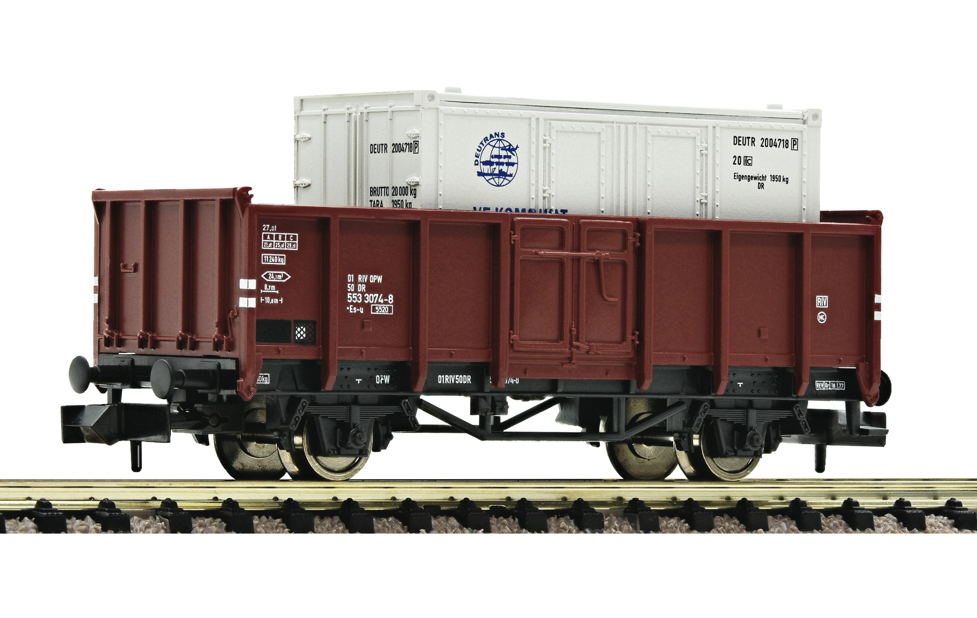 Fleischmann Gondola car type Es with container EuroTrainHobby