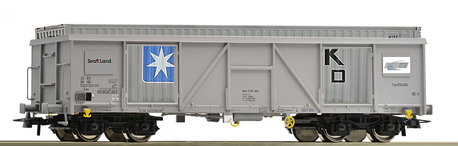 Roco Gondola car loaded with container Maersk EuroTrainHobby