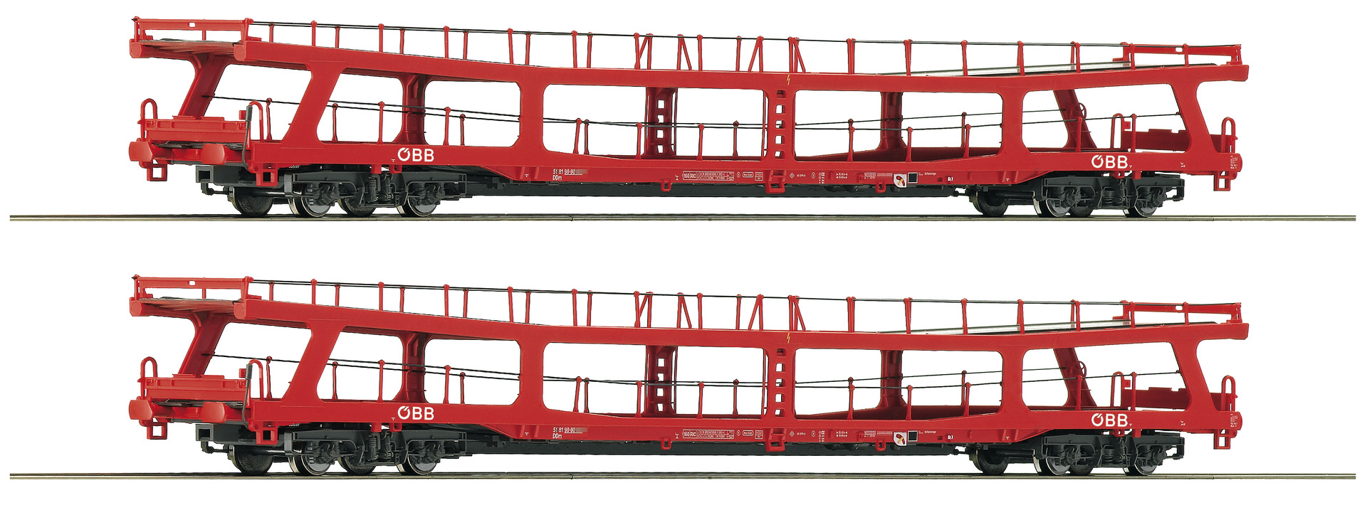 Roco Set of 2 car transporters type DDs for passenger trains