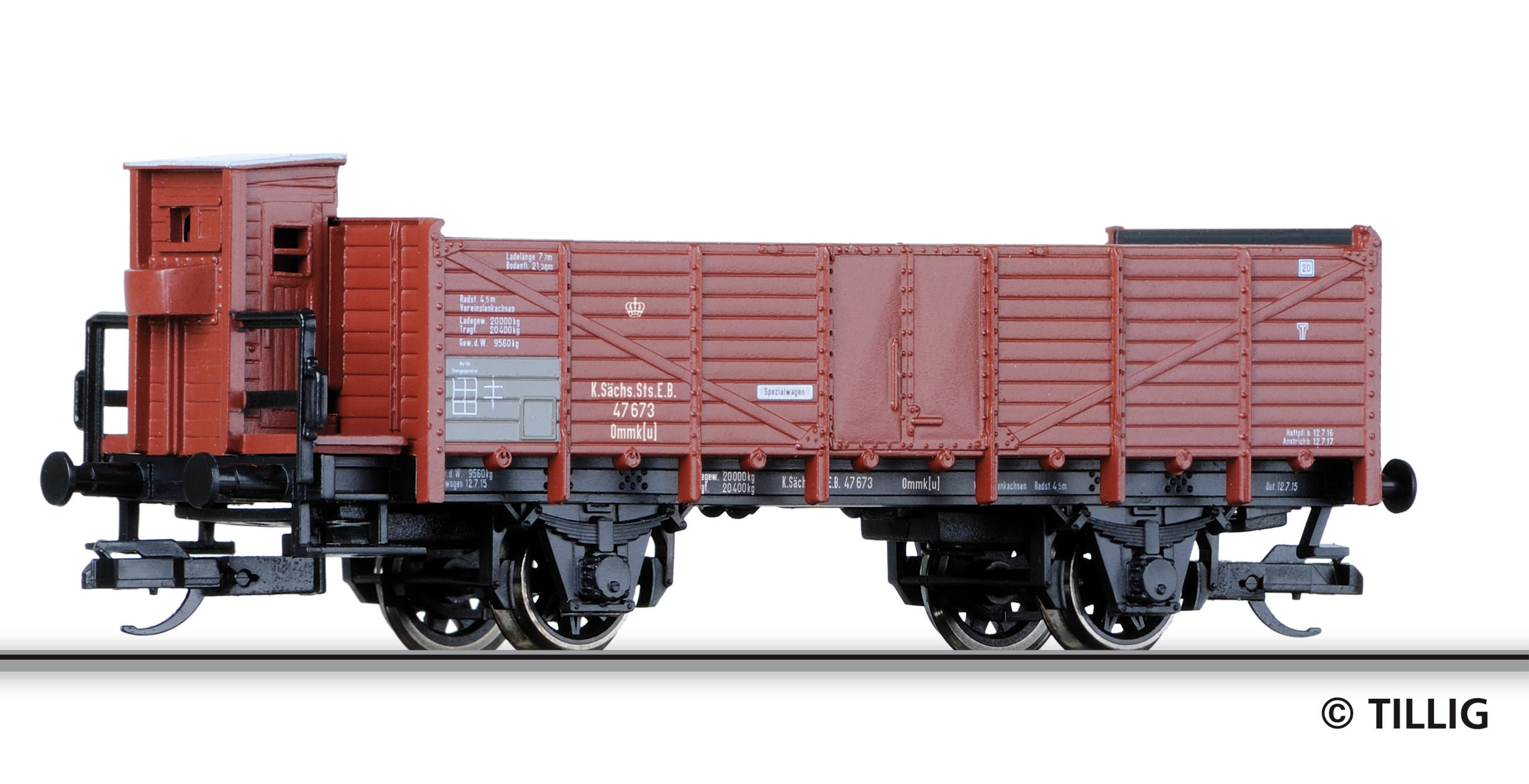 Tillig 2 axle Gondola car with brakemans cabin